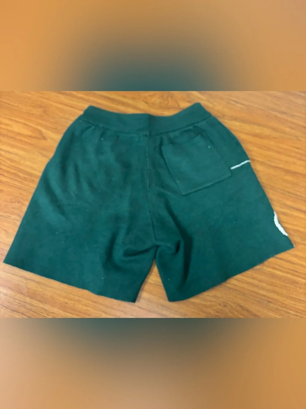 RARE - Rhude Knit Shorts w/ Script Logo 'Green/White' - Size Men's Medium
